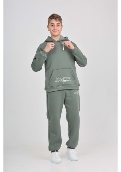 Erkek Çocuk Kanguru Cep Baskılı Eşofman Takım modelleri