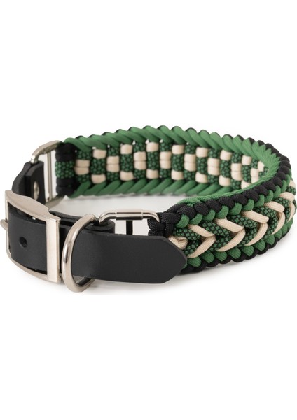 El Örgüsü Paracord & Deri Köpek Tasması – Dayanıklı Ayarlanabilir, Metal Tokalı, Orta ve Büyük Irk fiyatları