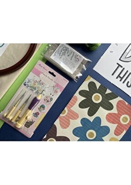 Seti Bez Çanta ile Birlikte 25 cm Kasnak ve Pamuklu İplerle Geliyor fırsatları