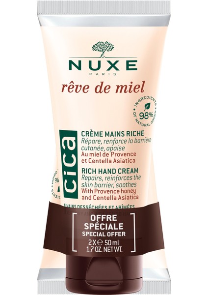 Onarıcı Besleyici ve Koruyucu El ve Tırnak Bakım Kremi 2X50