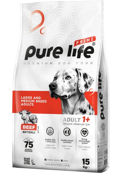 Prime Biftekli Yetişkin Köpek Maması 15 kg