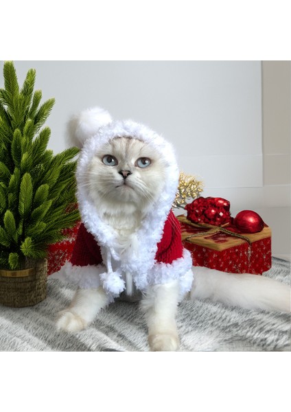 Kedi ve Köpek için Kapüşonlu Noel Baba Kostümü fiyatları
