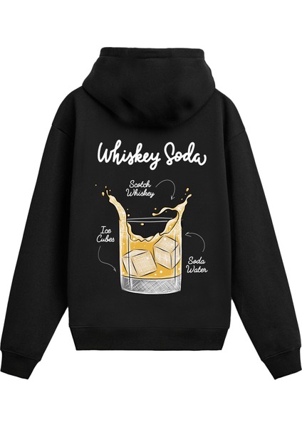 Viski Soda Sırt Baskılı Hoodie