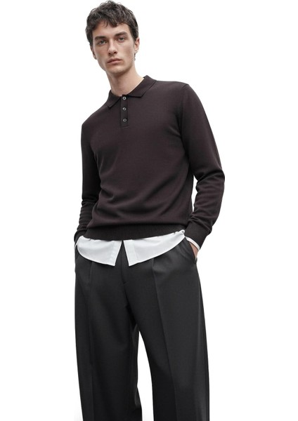 Premium Erkek Polo Yaka Triko Kazak Massimiliano