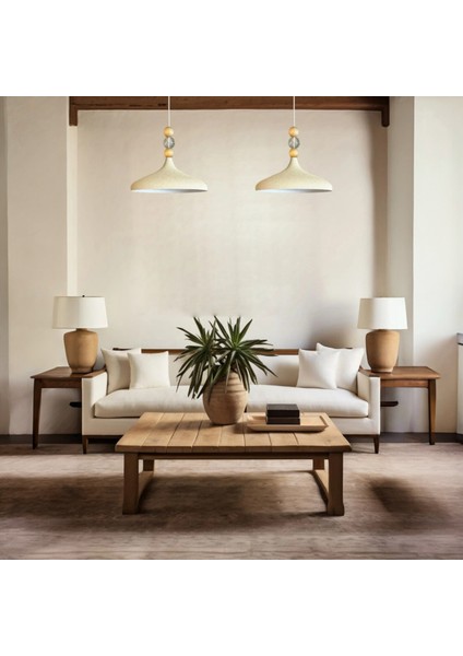 Champiyon Dokulu Açık Krem Kristal Boncuk Avize Tekli Sarkıt Salon Dekoratif Aydınlatma Pastane modelleri