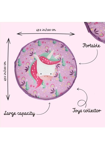 Oyun Halısı Çantası - Sevimli Unicorn