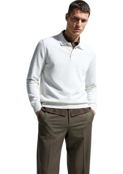 Premium Erkek Polo Yaka Triko Kazak Massimiliano