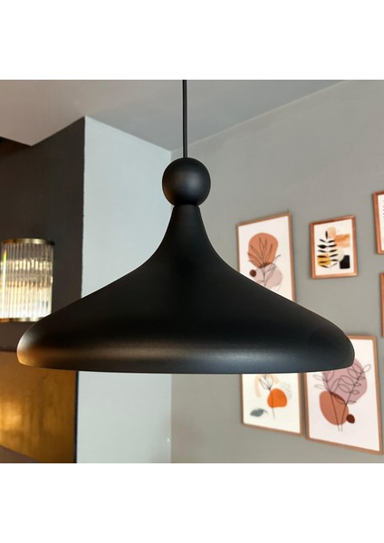 Champion Siyah Boncuk Başlık Tekli Avize Sarkıt Salon Mutfak Cafe Butik Lamba Aydınlatma Avizeler modelleri