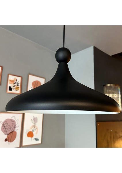 Champion Siyah Boncuk Başlık Tekli Avize Sarkıt Salon Mutfak Cafe Butik Lamba Aydınlatma Avizeler indirimleri