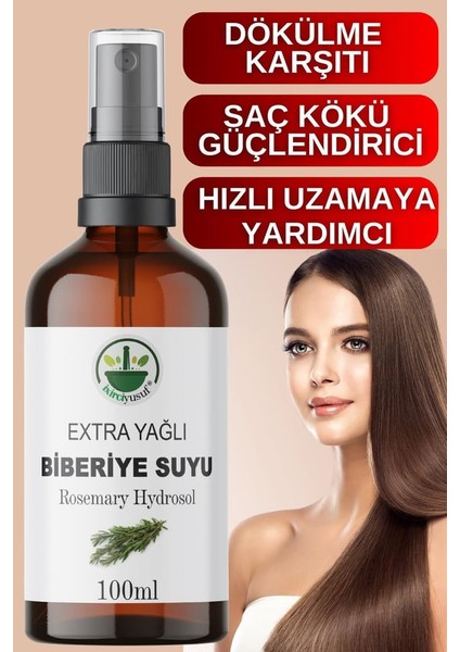 Biberiye Suyu (Hidrosol) Extra Yağlı / Sebum ve Yağ Dengeleyici Tonik %100 Saf - 100 ml