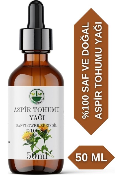 %100 Saf ve Doğal Aspir Tohumu Yağı Soğuk Sıkım 50 ml