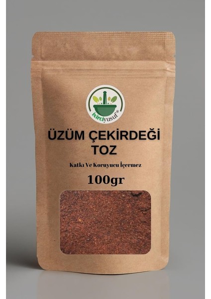 Üzüm Çekirdeği Tozu (Öğütülmüş, Katkısız) 100 gr