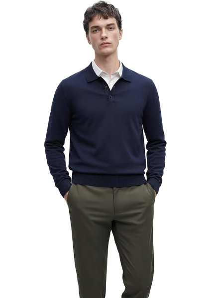 Premium Erkek Polo Yaka Triko Kazak Massimiliano