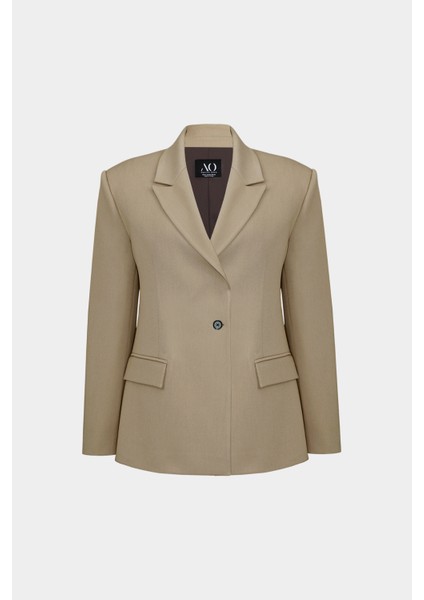 Premium Vento Yandan Düğme Detaylı Dokuma Ceket