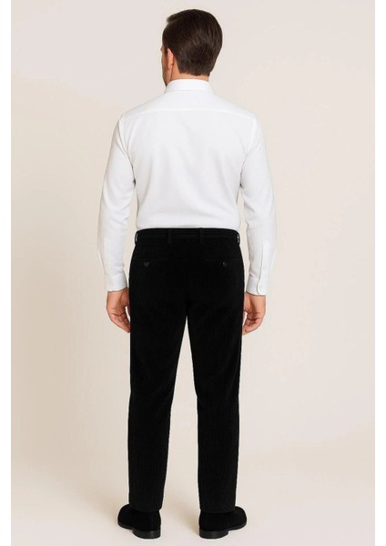 Rahat Kesim Kışlık Içi Polarlı Siyah Erkek Baba Kadife Pantolon modelleri