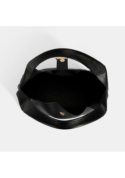 Kadın Siyah Cüzdan Aksesuarlı Deri Omuz Çantası indirimleri