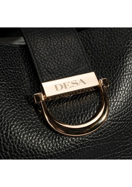 Kadın Siyah Cüzdan Aksesuarlı Deri Omuz Çantası