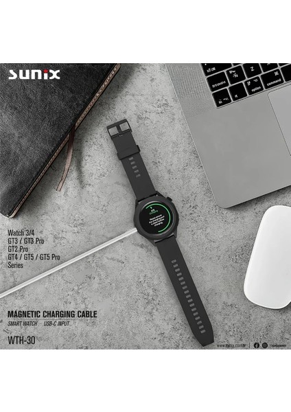 Huawei Watch Serisi Manyetik Saat Şarjı Type-C Girişli Orjinal Huawei Watch Saatler Içindir Wth-30 modelleri