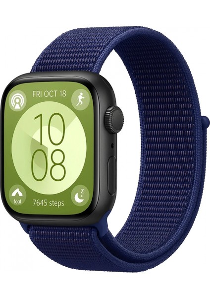 Huawei Fit 4 Hasırlı Cırtcırtlı Kordon - Lacivert-Mürdüm