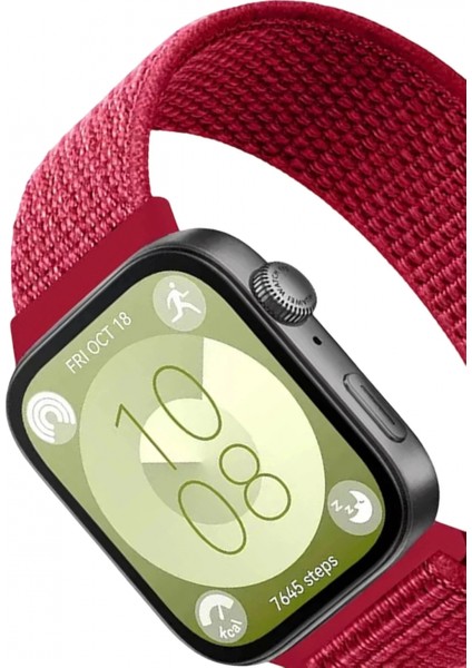 Huawei Fit 4 Hasırlı Cırtcırtlı Kordon - Kırmızı fiyatları