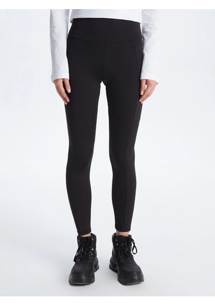 Xsıde Actıve Siyah Kadın Beli Lastikli Düz Spor Tayt fırsatları