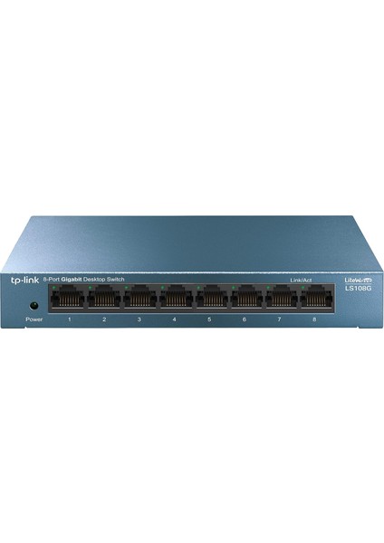 LS108G, 8-Port 10/100/1000 Mbps Gigabit Ethernet Switch, 8 Bağlantı Noktası