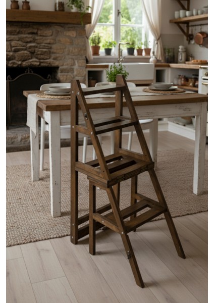 Akrobat Fonksiyonel Sandalye Merdiven – 2’si 1 Arada Tasarım | 110 kg Taşıma Kapasiteli | Dayanıklı