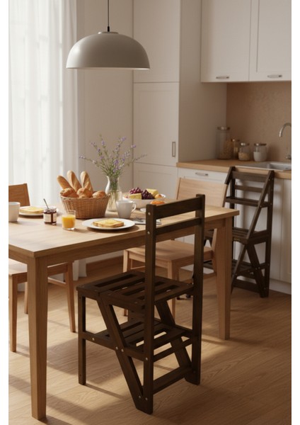 Akrobat Fonksiyonel Sandalye Merdiven – 2’si 1 Arada Tasarım | 110 kg Taşıma Kapasiteli | Dayanıklı