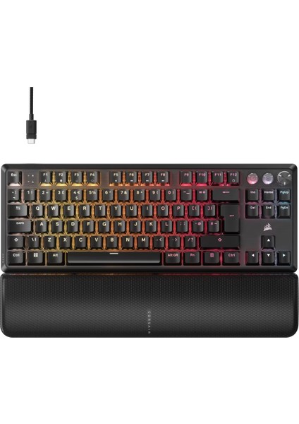Corsaır K70 Pro Tkl High-Performance Hall Effect Switch Rgb Türkçe Siyah Gaming Klavye CH-911911G-TR