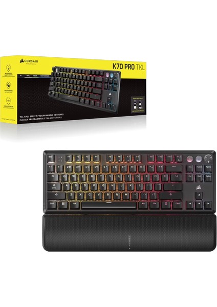 Corsaır K70 Pro Tkl High-Performance Hall Effect Switch Rgb Türkçe Siyah Gaming Klavye CH-911911G-TR indirimleri