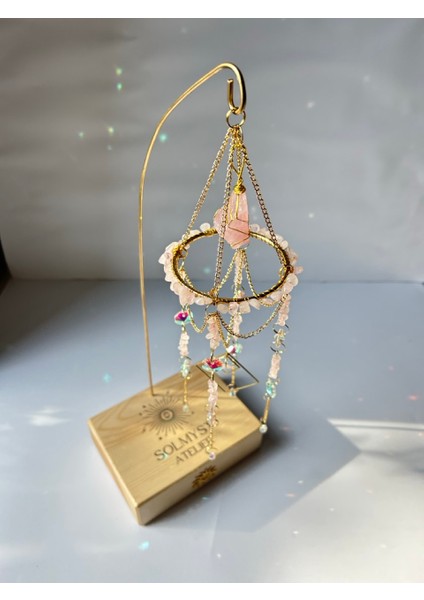 Masaüstü Serisi Pembe Kuvars Suncatcher - Güneş Tutucu - Güneş Yakalayıcı - El Yapımı modelleri