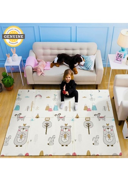 Infant Hobby Forest Katlanabilir Çift Taraflı Oyun Matı Oyun Halısı 160 x 180 x 1 cm