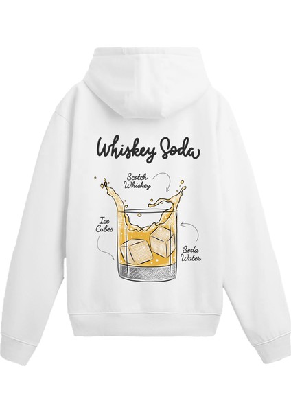 Viski Soda Sırt Baskılı Hoodie