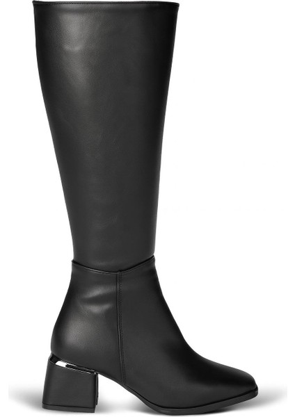 Kadın Topuk Detaylı Yandan Fermuarlı Uzun Çizme fiyatları