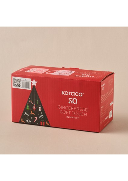 New Year Yılbaşı Gingerbread Soft Touch 2 Kişilik Kupa Seti 470 ml fırsatları