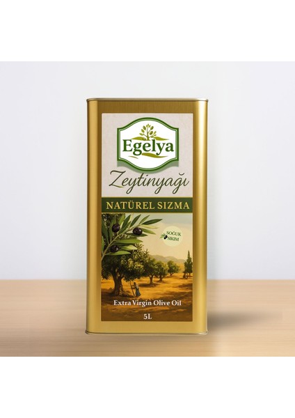 Natürel Sızma Zeytinyağı 5 L Teneke – Soğuk Sıkım – Yeni Hasat – %100 Doğal fiyatları