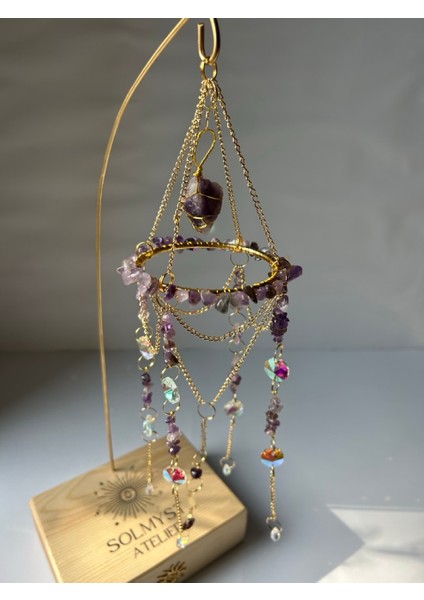 Masaüstü Serisi Ametist Suncatcher - Güneş Tutucu - Güneş Yakalayıcı - El Yapımı