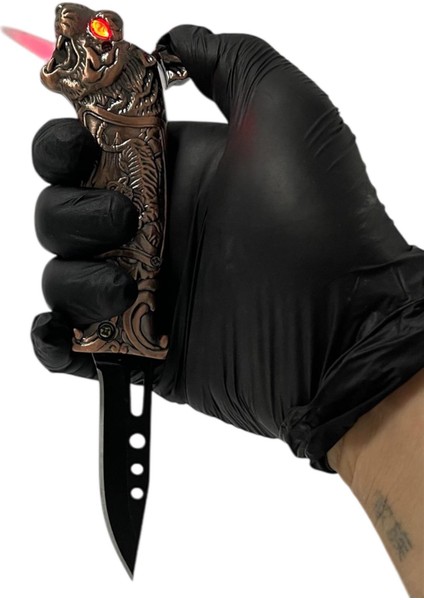 Kaplan Figürlü Çakı Çakmak Modeli