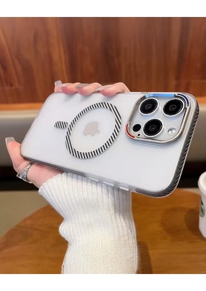 Iphone Uyumlu Mat Karbonfiber Magsafe Destekli Kılıf