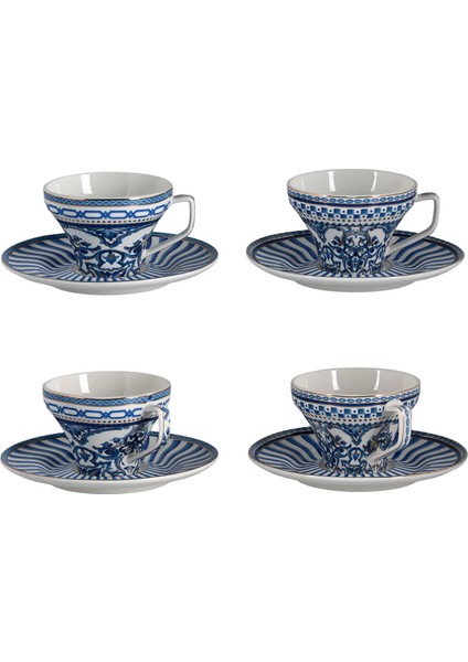 Lunetta Bone 4lu Kahve Fincani Seti