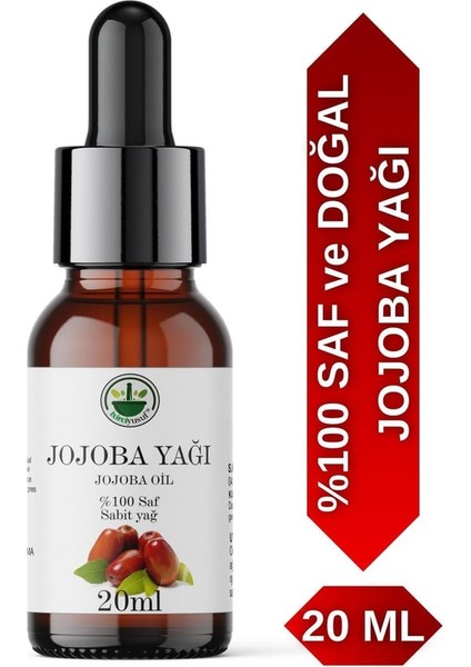 Soğuk Sıkım Jojoba Yağı %100 Saf ve Doğal Soğuk Sıkım (20ML)
