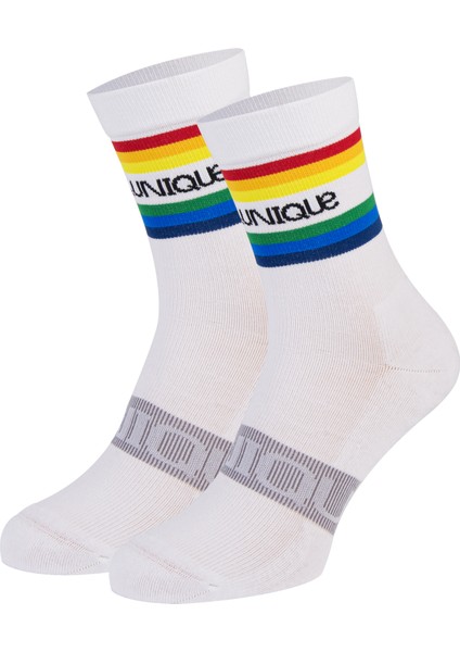 Coolmax Beyaz Yarım Havlu Dikişsiz Soket Unisex Spor Çorabı