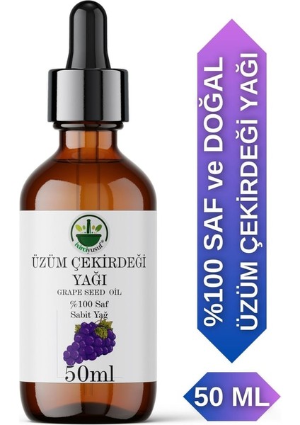 Soğuk Sıkım Üzüm Çekirdeği Yağı %100 Saf ve Doğal (50ML)