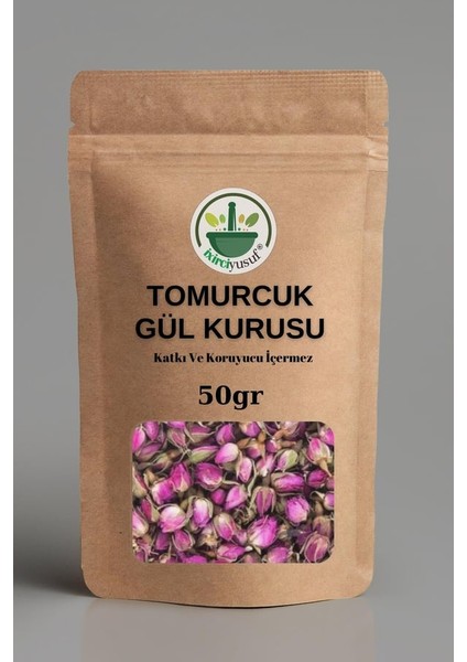 Tomurcuk Gül Kurusu (Pembe) (Elenmiş, Kokulu) 50 gr