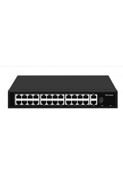Ojc ODS-24P2U-300 24 Ports 10/100M Poe Switches + With 2 Uplink Gigabit Ethernet Port 300W