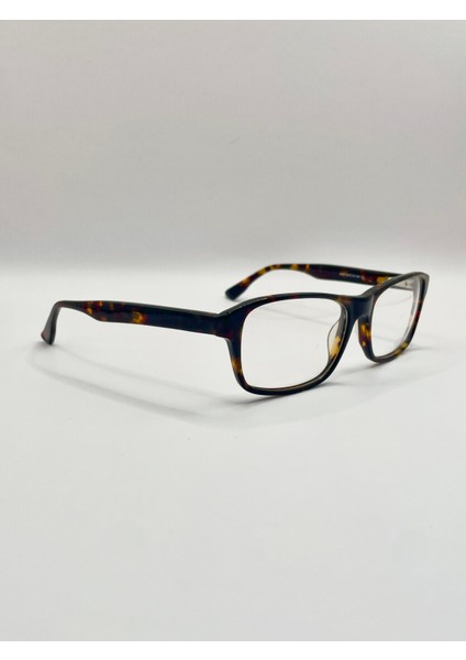 Dikdörtgen Kaplumbağa Desenli Unisex Gözlük Çerçevesi – Optik Cam Değişimine Uygun modelleri