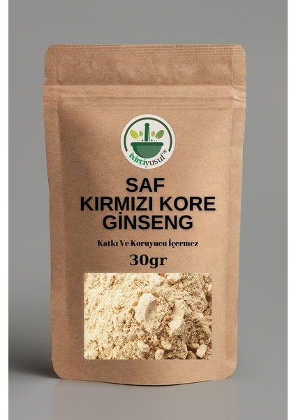 Saf Kırmızı Kore Ginseng Tozu 30 gr (Öğütülmüş)