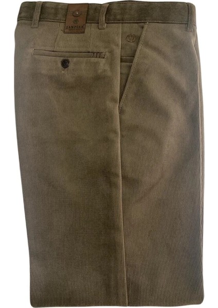 Rahat Kesim Kışlık Içi Polarlı Açık Yeşil Erkek Kadife Pantolon fırsatları