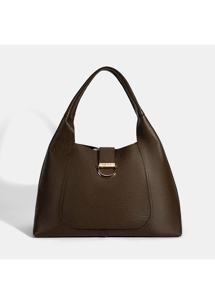 Kadın Acı Kahve Cüzdan Aksesuarlı Deri Omuz Çantası fiyatları