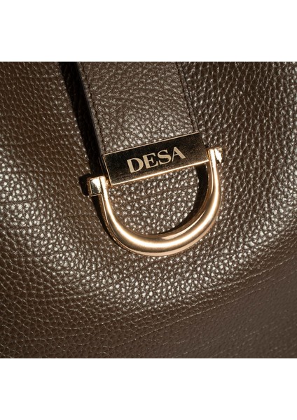 Kadın Acı Kahve Cüzdan Aksesuarlı Deri Omuz Çantası